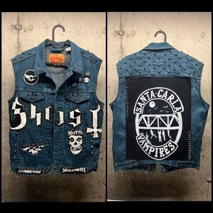 Studded punk battle vest! Ghost, Lost Boys, Misfits!